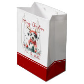 フェスティバルクリスマスダルマチアンパピー ミディアムペーパーバッグ (裏面アングル)