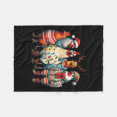 フェスティバルクリスマスチキンズハットライツファーム動物 フリースブランケット (正面(横))