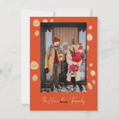 フェスティバルクリスマスチーテと金ゴールドのアクセント写真 シーズンカード (裏面)