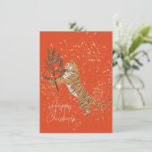 フェスティバルクリスマスチーテと金ゴールドのアクセント写真 シーズンカード (スタンド正面)