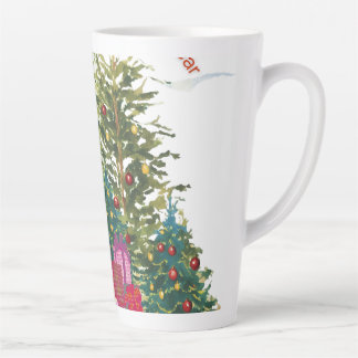 フェスティバルクリスマスツリーとギフト カフェラテマグ