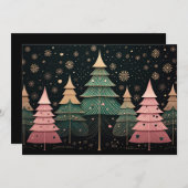 フェスティバルクリスマスツリーのグリーティングカード シーズンカード (正面/裏面)