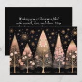 フェスティバルクリスマスツリーのグリーティングカード シーズンカード (正面/裏面)