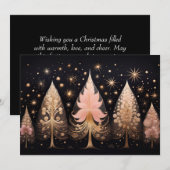 フェスティバルクリスマスツリーのグリーティングカード シーズンカード (正面/裏面)