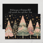 フェスティバルクリスマスツリーのグリーティングカード シーズンカード (正面/裏面)