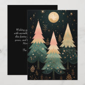 フェスティバルクリスマスツリーのグリーティングカード シーズンカード (正面/裏面)