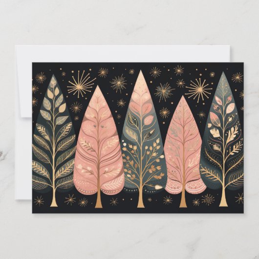 フェスティバルクリスマスツリーのグリーティングカード シーズンカード (正面)