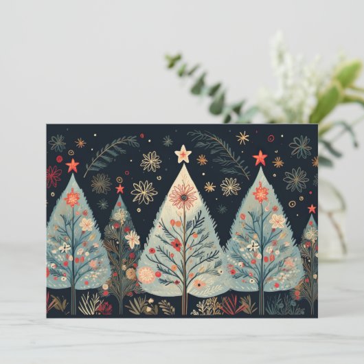 フェスティバルクリスマスツリーのグリーティングカード シーズンカード (スタンド正面)