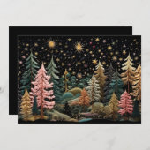 フェスティバルクリスマスツリーのグリーティングカード シーズンカード (正面/裏面)
