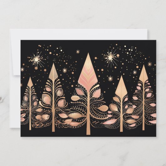 フェスティバルクリスマスツリーのグリーティングカード シーズンカード (正面)