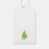 フェスティバルクリスマスツリーの水色 ギフトタグ (裏面)