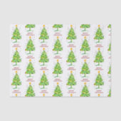 フェスティバルクリスマスツリーの水色 薄葉紙 (正面)