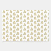 フェスティバルクリスマスツリーウォーターカラーホリデー ラッピングペーパーシート (正面3)