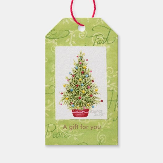 フェスティバルクリスマスツリーギフトラベル ギフトタグ (正面)