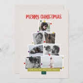 フェスティバルクリスマスツリーコラージフォトカード シーズンカード (正面/裏面)