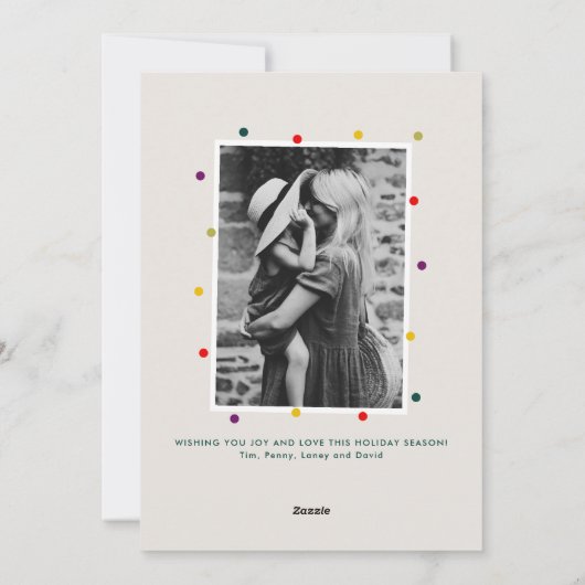 フェスティバルクリスマスツリーコラージフォトカード シーズンカード (裏面)