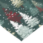 フェスティバルクリスマスツリーズウィンタースノーホリデー テーブルクロス (アングル)