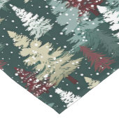 フェスティバルクリスマスツリーズウィンタースノーホリデー ミディアムテーブルランナー (コーナー)