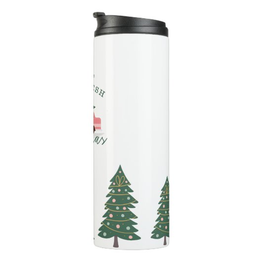 フェスティバルクリスマスツリーファームヴィンテージレトロピンクバン タンブラー (回転右)