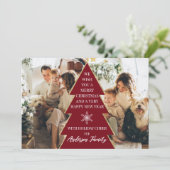 フェスティバルクリスマスツリーフォトファミリーホリデーカード シーズンカード (スタンド正面)