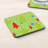 フェスティバルクリスマスツリープリント コースター (左側)