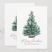 フェスティバルクリスマスツリーホリデーカード シーズンカード (正面/裏面)