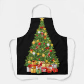フェスティバルクリスマスツリーホリデーキッチンデザイン エプロン (正面)