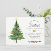 フェスティバルクリスマスツリーホリデーディナーパーティーフォト 招待状 (スタンド正面)