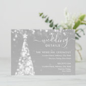 フェスティバルクリスマスツリー結婚シルバーの詳細カード 招待状 (スタンド正面)