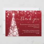 フェスティバルクリスマスツリー結婚シルバーレッド 招待状 (正面)
