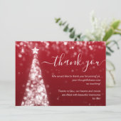 フェスティバルクリスマスツリー結婚シルバーレッド 招待状 (スタンド正面)