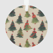 フェスティバルクリスマスツリー繰り返しパターン オーナメント (裏面)