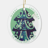 フェスティバルクリスマスツリー芸術的ファミリーホリデー セラミックオーナメント (左)