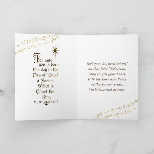 フェスティバルクリスマスツリー賛美主あなた聖句 シーズンカード (内部)