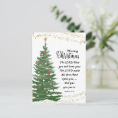 フェスティバルクリスマスツリー賛美主あなた聖句 シーズンポストカード (スタンド正面)