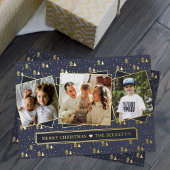 フェスティバルクリスマスツリー3フォトコラージュ実在 箔シーズンカード