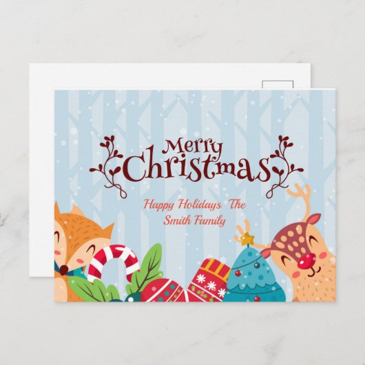 フェスティバルクリスマスツリー ポストカード (正面/裏面)