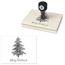 フェスティバルクリスマスツリー ラバースタンプ