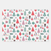 フェスティバルクリスマスツリー | 休日のパタお洒落ーン ラッピングペーパーシート (正面)