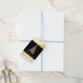 フェスティバルクリスマスツリー,金ゴールド- パーソナライズされた ギフトタグ (より糸付き)