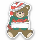フェスティバルクリスマステディベア シール (正面)