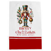 フェスティバルクリスマステーマくるみ割り ミディアムペーパーバッグ (正面)