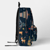フェスティバルクリスマステーマパターン プリントバックパック (左)