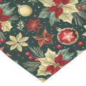 フェスティバルクリスマステーマポインセチア模様 ショートテーブルランナー (コーナー)