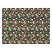 フェスティバルクリスマステーマポインセチア模様 テーブルクロス (正面(横))