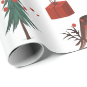 フェスティバルクリスマスディアツリーパッケージギフト ラッピングペーパー (ロールコーナー)
