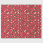 フェスティバルクリスマスディアー:雪だるまパターン ラッピングペーパー (フラット)