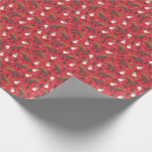 フェスティバルクリスマスディアー:雪だるまパターン ラッピングペーパー (角)