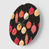 フェスティバルクリスマスデコレーションパターン ラージ壁時計 (傾斜)
