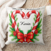 フェスティバルクリスマスデコールとキャンディカン クッション (ブランケット)